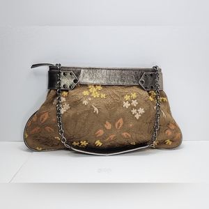 Vintage Kim White Tapestry Shoulder Bag *Brown* EUC